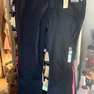 Levi’s black boot cut jeans. Mid-rise
